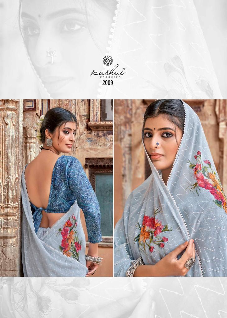 Kashvi Manasthiti Printed Georgette Wholesale Saree Collection 